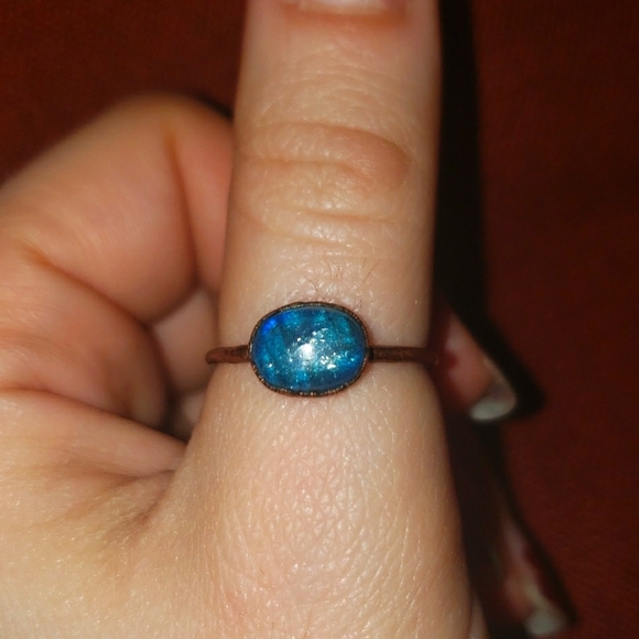 Copper Labradorite Ring - Picture 2 of 3